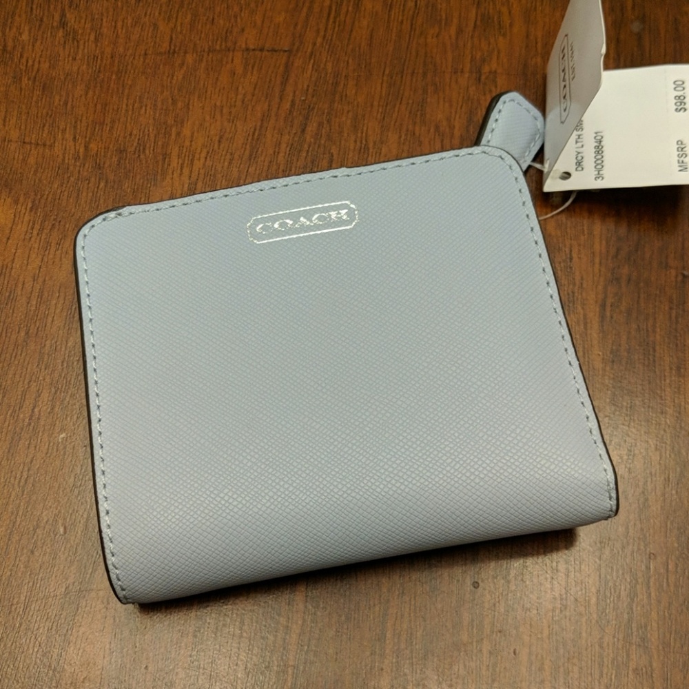 Coach sky blue small wallet